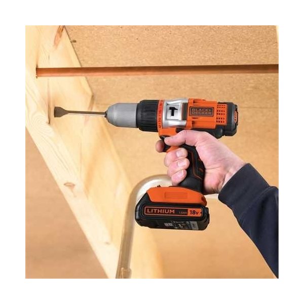 Black & Decker 18V Slagboremaskine, 1,5Ah