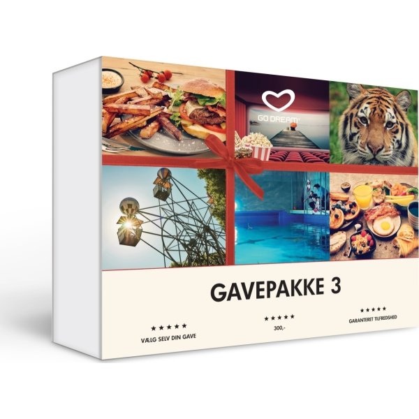 Go Dream Oplevelsesgave 9-i-1 Gavepakke 300 kr.