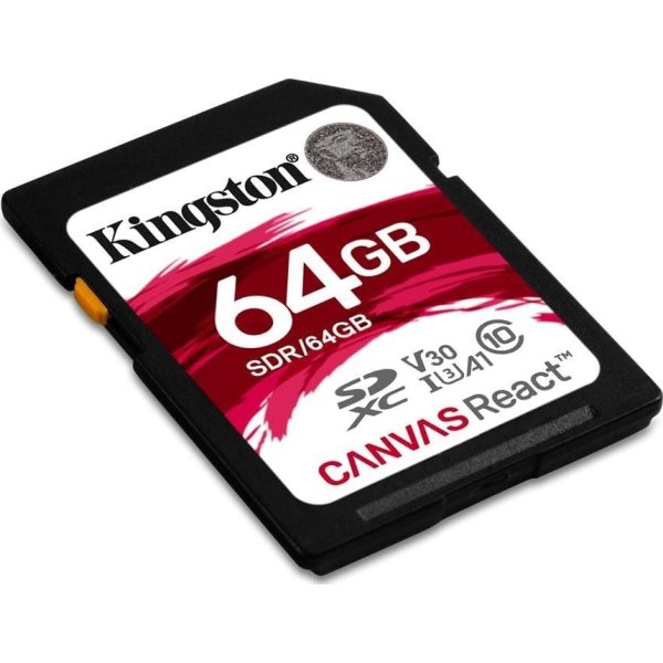 KINGSTON Canvas React 64GB SDXC hukom.kort