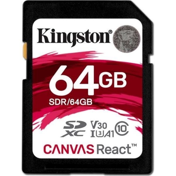 KINGSTON Canvas React 64GB SDXC hukom.kort