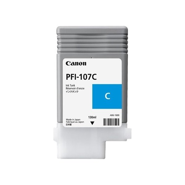 Canon PFI-107 blækpatron, blå, 130 ml.