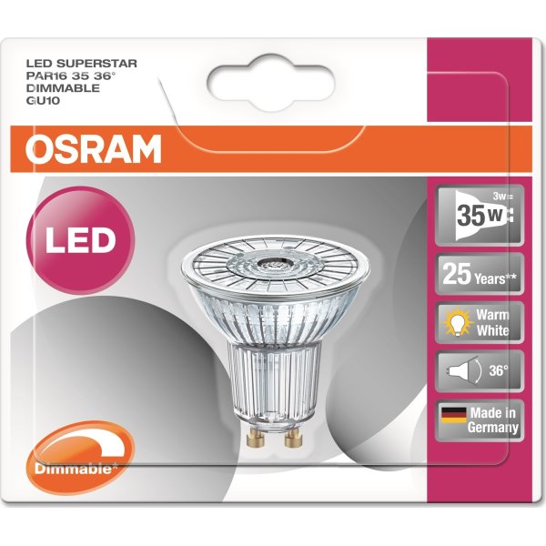 Osram LED Spotpære GU10, 4,3W=50W