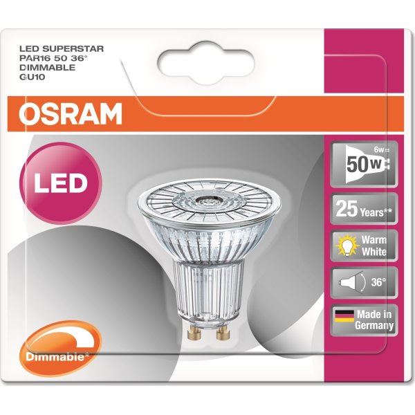Osram LED Spotpære GU10, 4,3W=50W