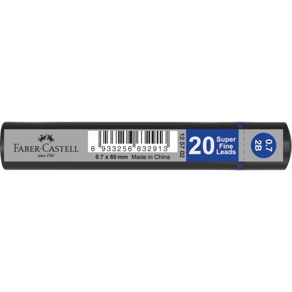 Faber-Castell Grip Stifter 0,7 mm 2B, 20 stk.