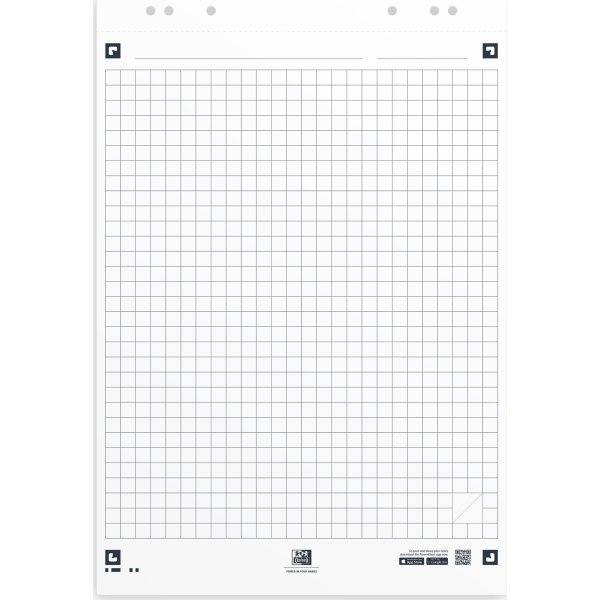 Oxford Smart Chart Flipoverblok 650x980 mm, kvadr.