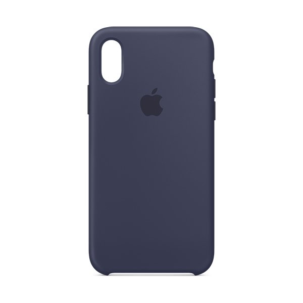 Apple cover til iPhone Xs i silicone, midnatsblå