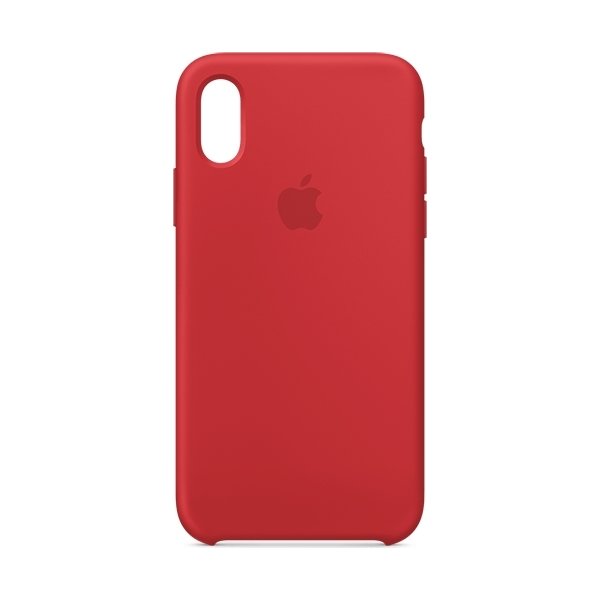 Apple cover til iPhone Xs i silikone, rød