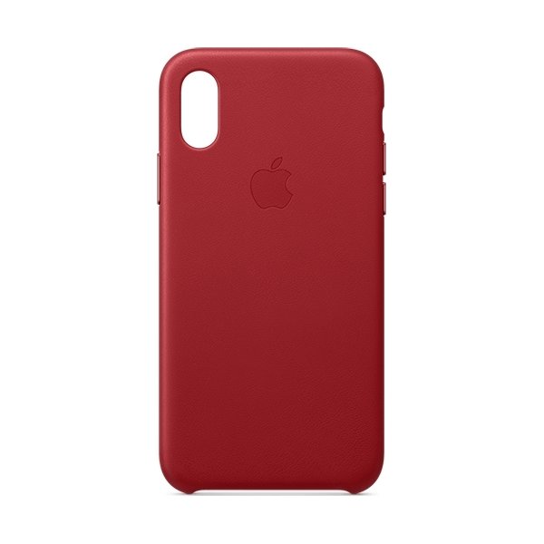 Apple cover til iPhone Xs i læder, rød