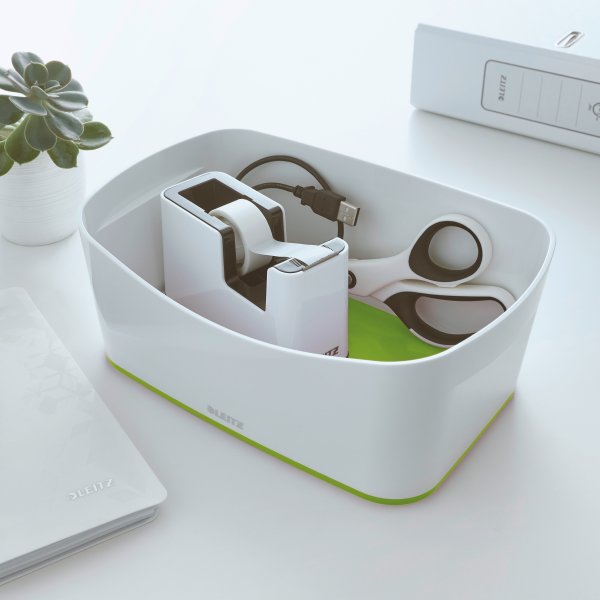 Leitz MyBox Opbevaringsbakke, hvid/grøn