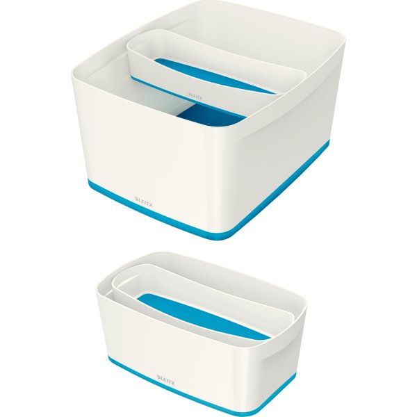 Leitz MyBox Opbevaringsbakke Long, hvid/blå