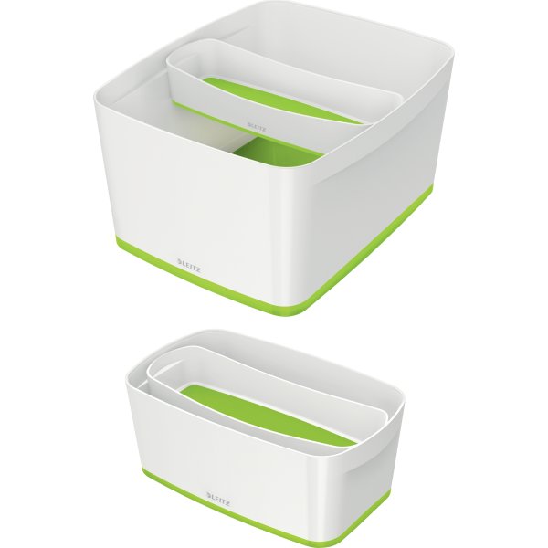 Leitz MyBox Opbevaringsbakke Long, hvid/grøn