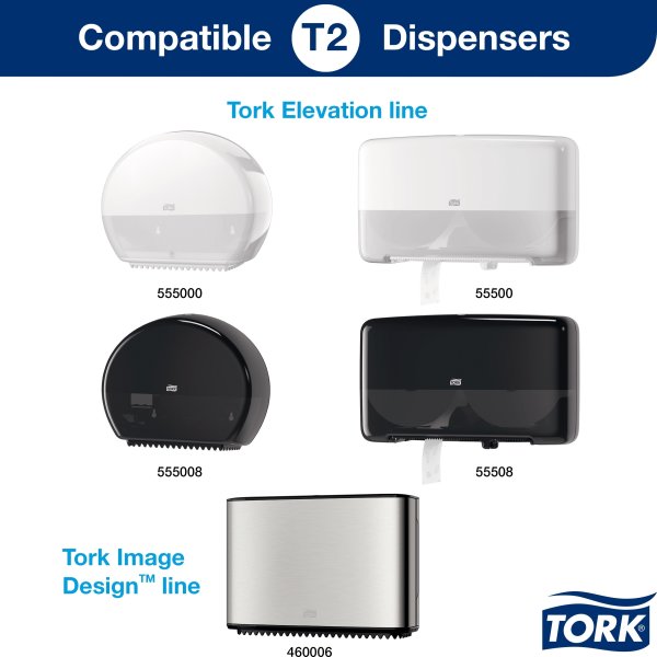 Tork T2 Advanced Jumbo toiletpapir, 2-lags
