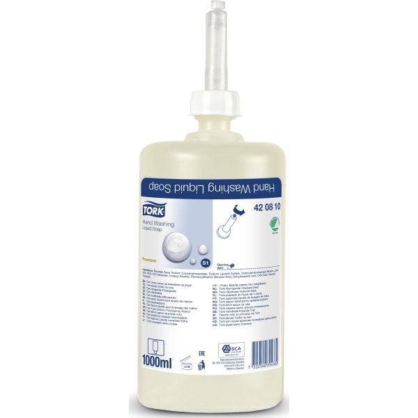 Tork S1 Premium Sæbe, antibakteriel, 1000 ml