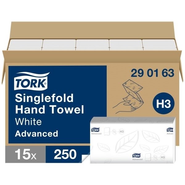 Tork H3 Advanced Håndklædeark, zig-zag fold, 15 pk