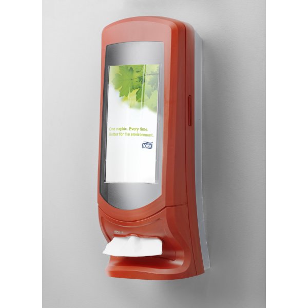 Tork N4 Xpressnap Servietdispenser, Disk, Rød