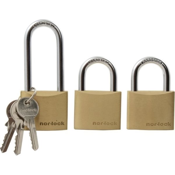 Nor-Lock Hængelås 40 mm, 3 stk