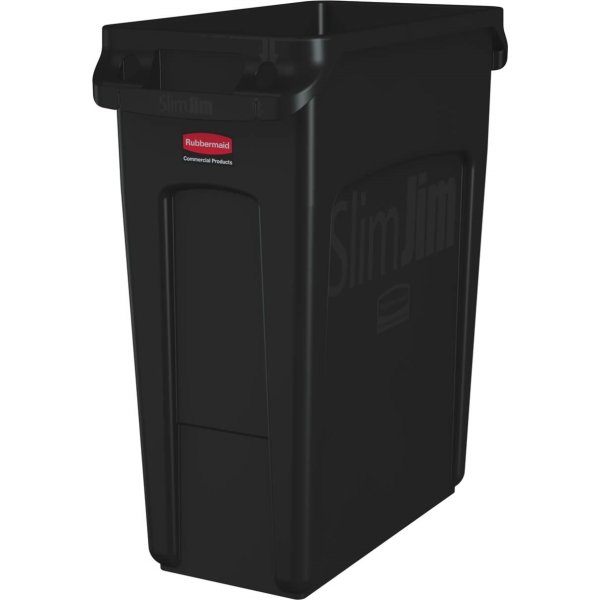 Rubbermaid Slim Jim affaldsbeholder, 60 L., Sort