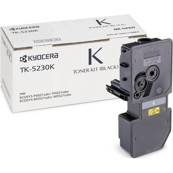 Kyocera TK-5230K lasertoner, sort, 2600s