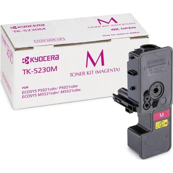 Kyocera TK-5230M lasertoner, magenta, 2200s