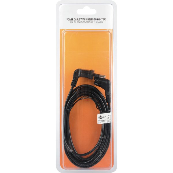Qnect strømkabel euro til 2-pin C7, 2m, sort