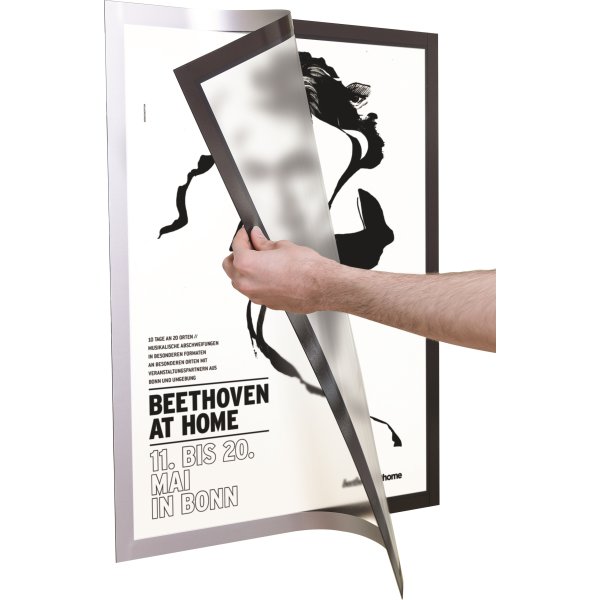 Durable Poster Magnetramme 70 x 100 cm, sort