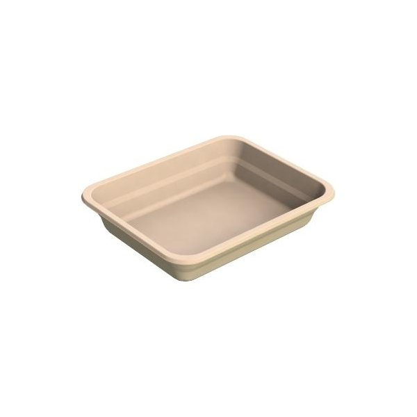 Bakke firkantet m/1 rum i pap, 227x178x45 mm, bio