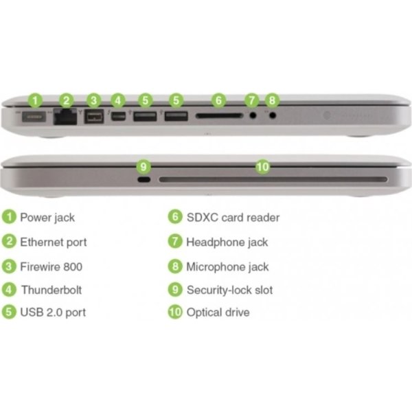 Brugt Apple Macbook Pro 15,4", 500GB, sølv (B)