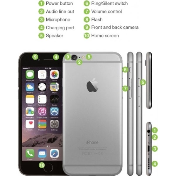 Brugt Apple iPhone 6, 16GB, space grey (B)