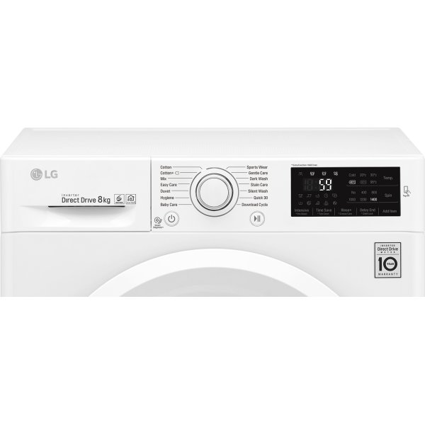 LG W5J5TN3W Vaskemaskine 8 kg, A+++(-30%)