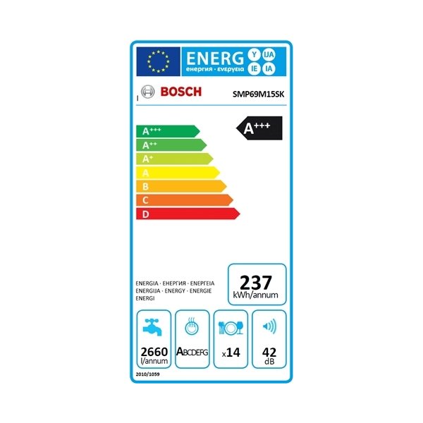 Bosch SMP69M15SK m./Zeolith Indbygniopvaskemaskine