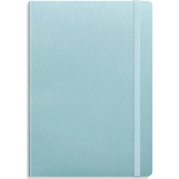 Mayland DotNotes Notesbog A5, tekstilpræg, lyseblå