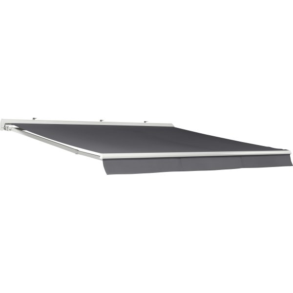 Laura manuel markise i hvid/grå, B350xD300 cm