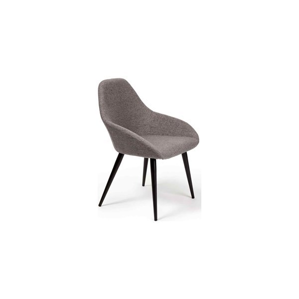 Bello Loungestol grå med sort ben