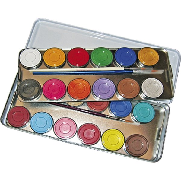 Eulenspiegel Ansigtsmaling Palette, 24 farver