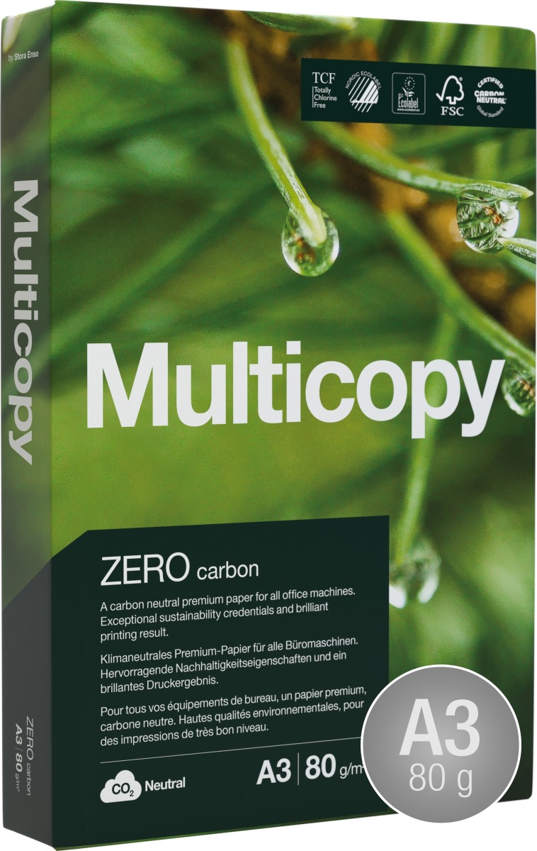 Multicopy Zero Kopipapir A3/80g/500ark