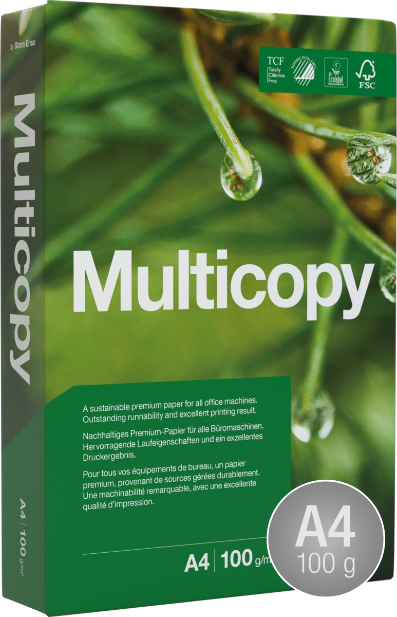 Multicopy Kopipapir A4/100g/500ark