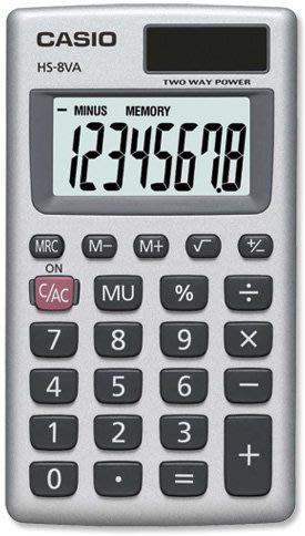Casio HS-8VA lommeregner
