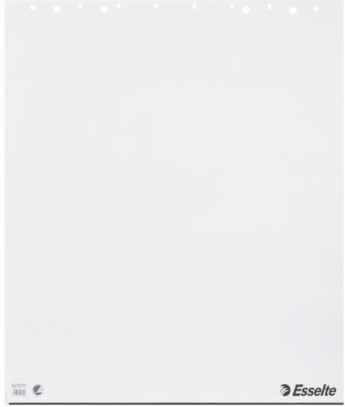 Esselte Flipoverpapir, blank, 72x85 cm, 25 ark
