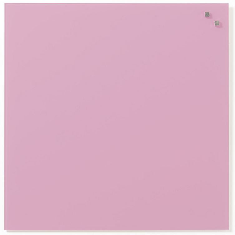 NAGA Glassboard magnet. glastavle 45x45cm, lyserød
