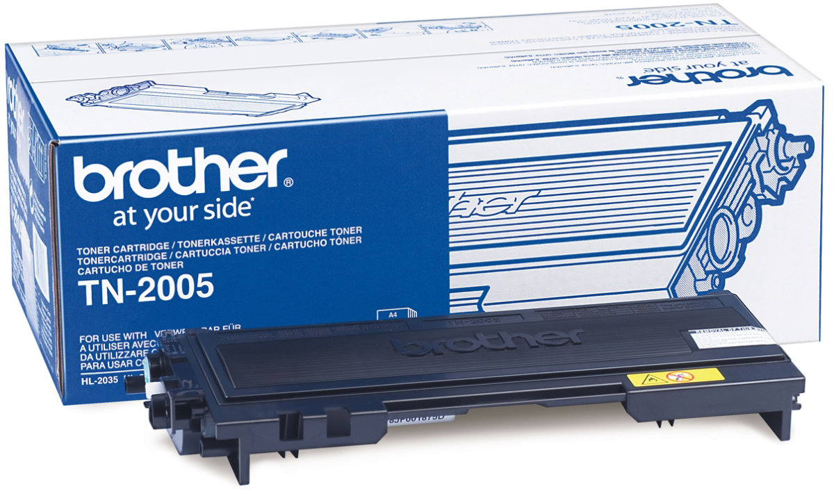 Brother TN2005 lasertoner, sort, 1500s