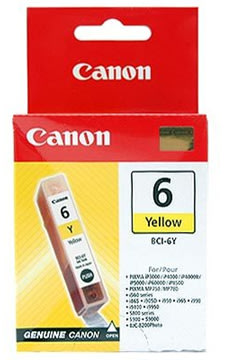Canon BCI-6Y blækpatron, gul, 280s