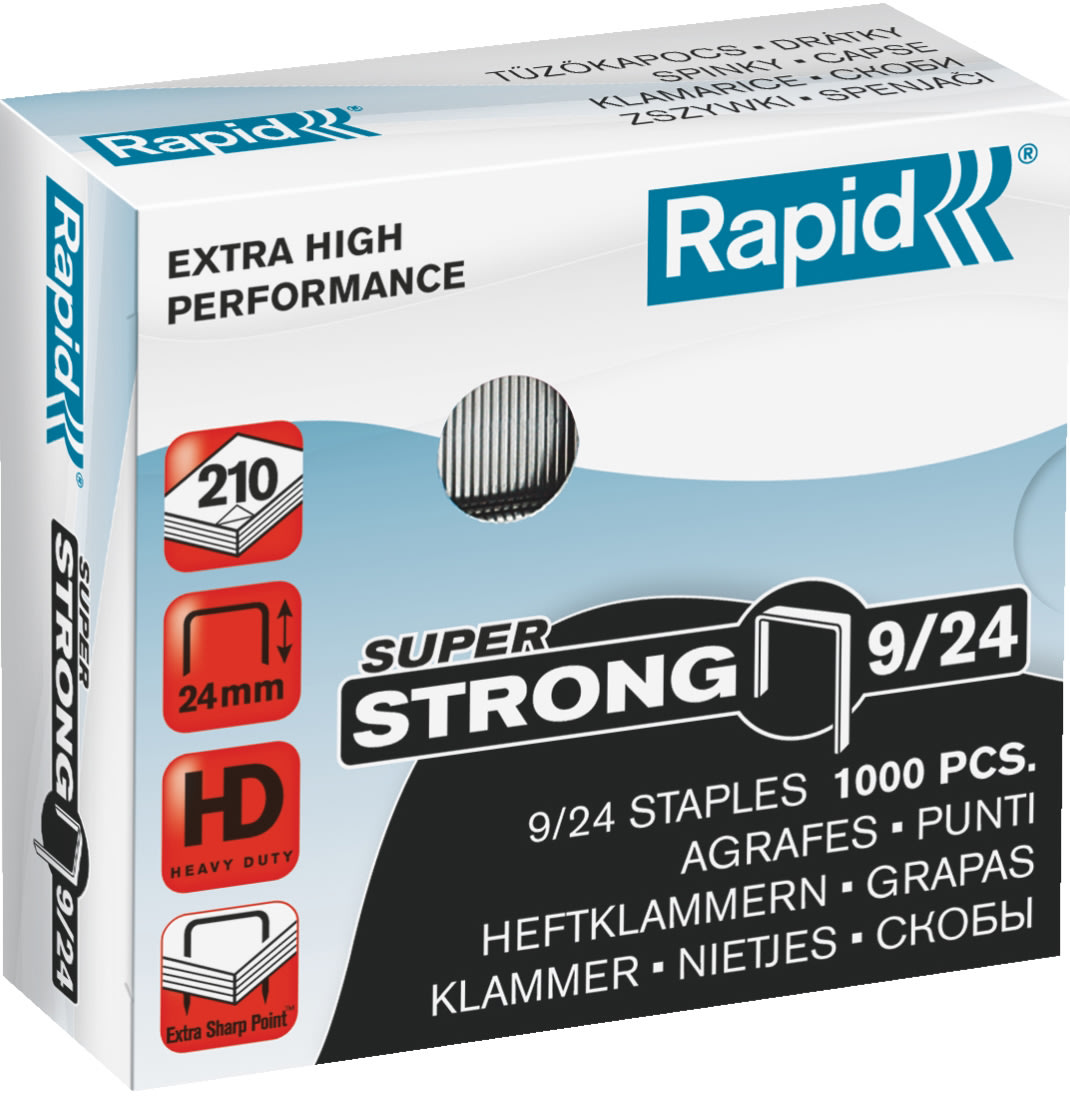 Rapid Super Strong 9/24 Hæfteklammer, 1000 stk.