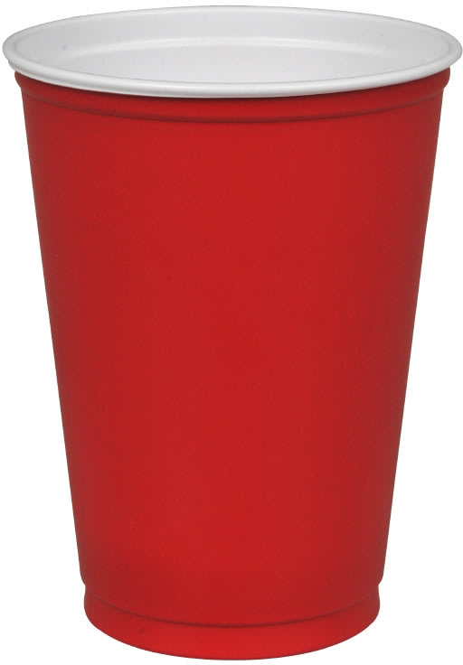 Engangsdrikkebæger 25 cl., rød