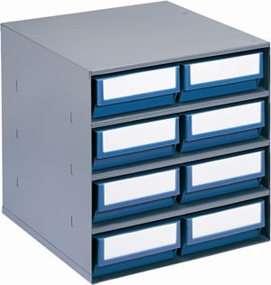 Lagermagasin inkl 8 x systemkas 4 (400x183x81),blå