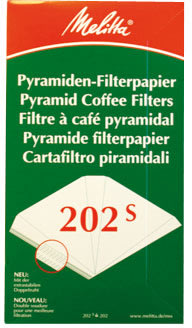 Kaffefilter nr 202 til 171m, 100 stk, pyramide