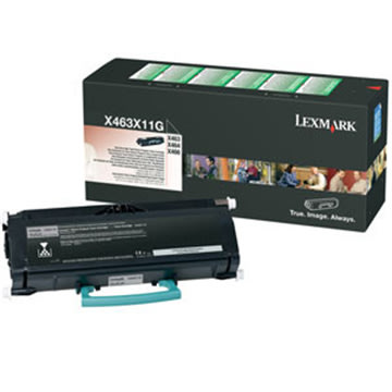 Lexmark 0X463X11G lasertoner, sort, 15000s