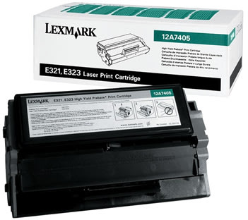 Lexmark 12A7405 lasertoner, sort, 6000s