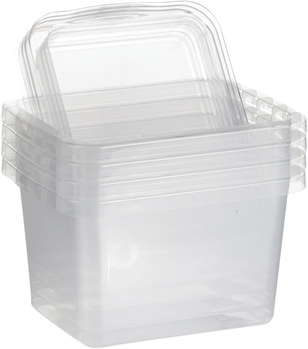 Basic plastboks inkl låg, 9,0 liter, Klar