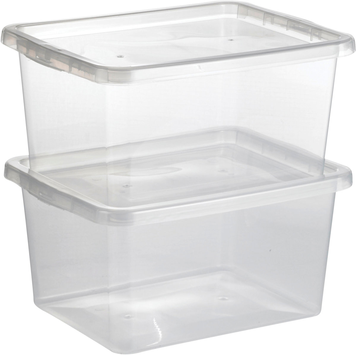 Basic plastboks inkl låg, 20 liter, Klar