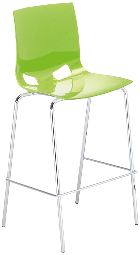 Fondo barstol lys grøn/krom